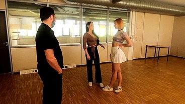 2 Horny German Teens Are Getting Fucked by Landlord