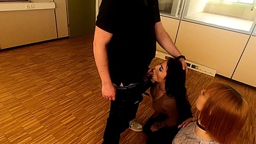 2 Horny German Teens Are Getting Fucked by Landlord
