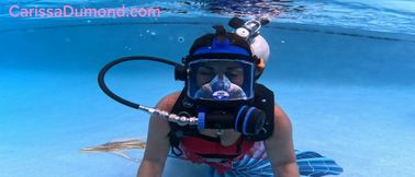 Carissa celebrating Fourth of July underwater in FFM
