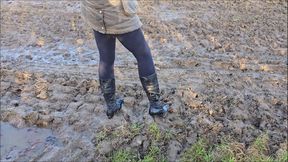 Getting My Boots Muddy for a Bootcleaner and Cleaning Instructions