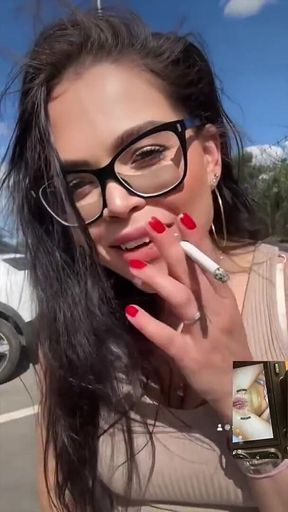 Smoking Outside in My Glasses and Joking