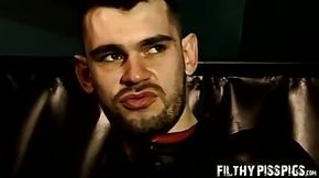 Pissing fetish mixed with deepthroating for horny jock males