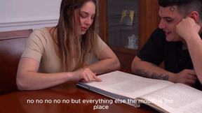Big Ass Wants My Huge Cock Instead of Studying! Keila Bassi Vs. Giant Cock!