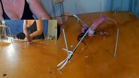 Amateur Femdom Cfnm Handjob. I Made Him Cum Twice In The Ruined Orgasm. Post Orgasm