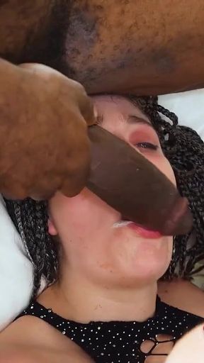 Greedy Pussy Wants 4 Black Cocks. Chloe Funny, Interracial Gangbang at Fakings Black Fix
