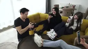 Dirty Shoes Worshipped by Submissive Male in Living Room