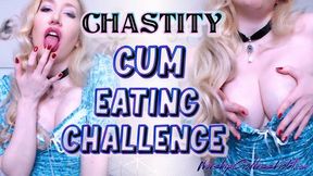 Chastity Cum Eating Challenge