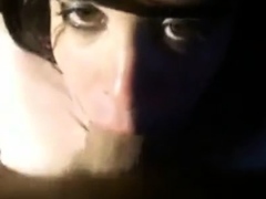 Sexy crossdresser gives a deep blowjob