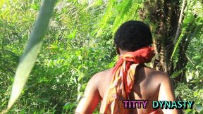 titty dynasty babe running away by the hunter