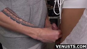 Venus Lux's blowjob delight as a beautiful Asian tgirl