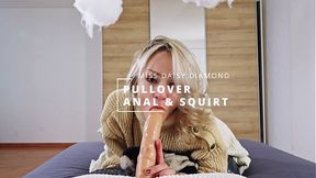 Squirting from ANAL in warm pullover