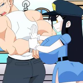 BUSTED! Busty Police Woman wants to punish the Thief - Cartoon Parody