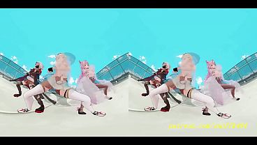 VR180 mmd IrohaKoyoriChloe Dance 3d hololive Hentai