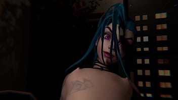 League of Legends - Jinx footjob - 3D Porn