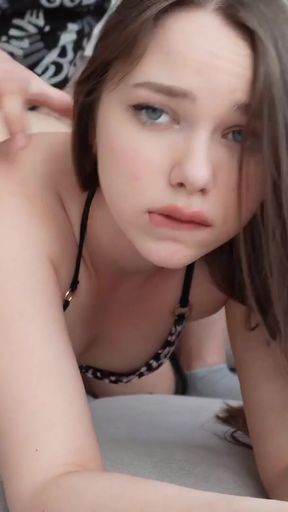 Captivating moment from &quot;Stepsister shows off her new bathing suit and seduces me.&quot;