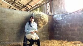 Over The Knee Spanking In The Stable