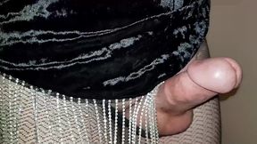 dani_leg cums big load in sexy black fishnet