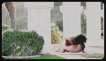 Nicole Kitt's Sultry Garden Affair with Dorian Del Isla