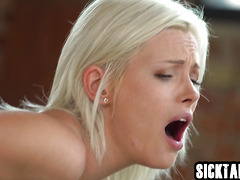 Petite blonde MILF deepthroated and enjoyed deep anal sex with boyfriend
