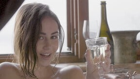 Hot morning routine with petite teen with beautiful booty Sophie Limma