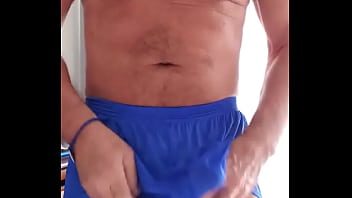 Pervy Papi is on vacation and that always makes him extra horny! This time he&#039_s in his new blue silkies with boner bulge! ...