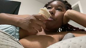 Tiny Nate Watches Giantess Enjoy ice-cream Cone POV4k