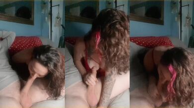 Hot Brunette MILF Swallows My Load - Kara Leone Sucks Lex’s Big Dick