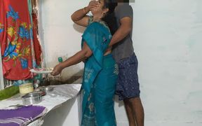 Aunty Was Cleaning the Dishes in the Kitchen Wearing a Saree and I Went Behind Her and Tied Her up and Had Sex with Her