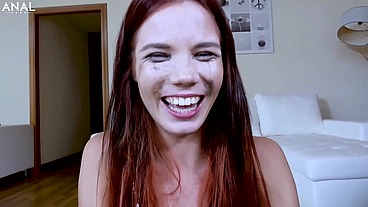 Sexy pinup Lovenia Lux nailed on both her tight holes by Just Anal with Lovenia Lux - FULL HD VERSION