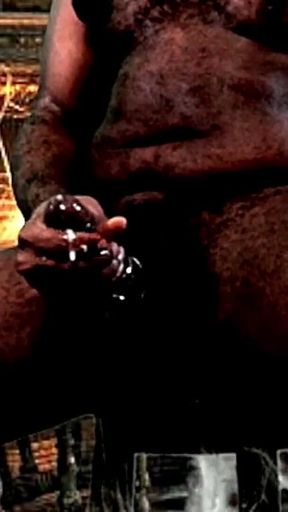Gooning at the Haunted Mansion - Huge Cocked Beefy Jock Ready to Blow Massive Load
