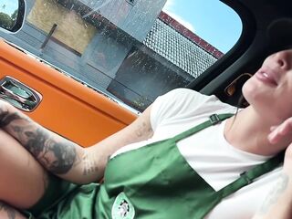 Picking Up My Step Sister From Starbucks - Flawless Breasts - Tattoos - Indica Marie & Teddy Tarantino