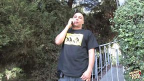 Two guys get lucky farming a Latina's depths with a DP