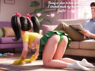 Sexy Vehement Chores in the Colorful Barrio Cleaning Becomes Pure Steamy Want and Enjoyment (AI generated)