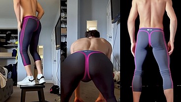 Tights and Thong Stretch AI Workout Dreams Tight Lean Stretching for Your Pleasure