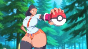Pokemon waifu gets her gigantic ass wrecked in the forest