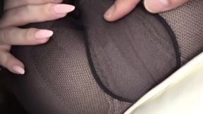 Sexy Japanese Student With Stunning Legs in Black Tights - Beauty Queen Candidate