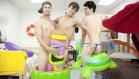 Oiled Up Insatiable: Two Hot Jocks Fuck Hard Under the Sheets – HazeHim 18+