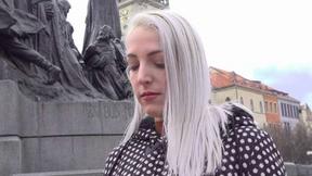 ”Delicious blonde gets invited to private photo shoot”