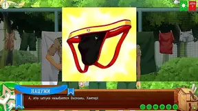 Russian VoiceOVER – Gay Anime Game Friends Camp – Part 3 Laundry Scene Yaoi Adventure