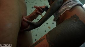 I GAVE HIM A RIMMING IN THE BATHROOM, AND THEN HE CAME INSIDE ME ON THE KITCHEN TABLE (Full)