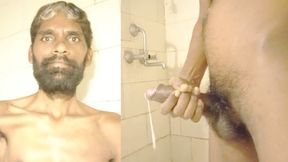 Rajesh Playboy 993 Masturbating Big Cock and Cumming in the Bathroom. Huge Cumshot