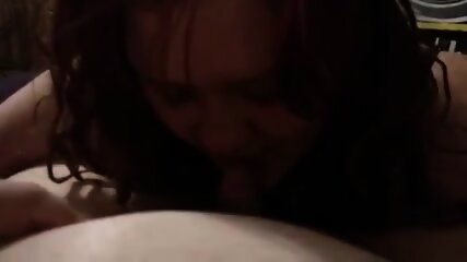 tiny cock getting sucked by BBW girlfriend