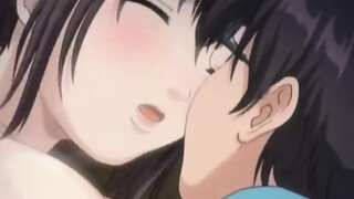 Busty Japanese girl is enjoying, while her handsome boyfriend is gently licking her hard nipples