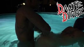 Latina BBC Jenny Picante gets double-teamed at the pool party