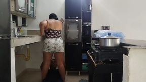 I'm a Chubby Colombian Whore and I End up Fucking My Neighbor Since My Cuckold Husband Is Never Around.