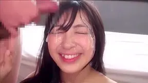 JAV Beauty Creamed in Wild Bukkake Session