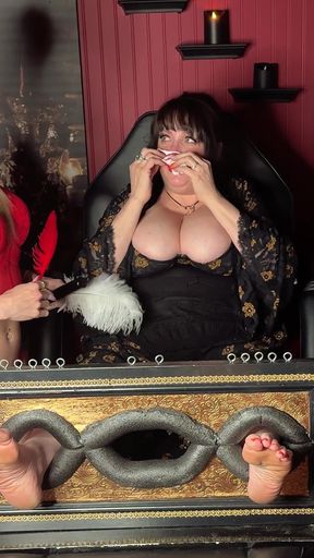 Bondage Tickling and Sneezing! Mars Solo and Tickling Harmony