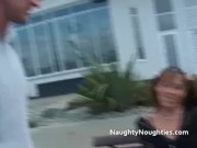 British brunette babes in school uniforms screwed by two guys