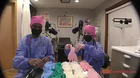 Surgical Nurses Stacy & Jewel Try On TONS Of Latex Gloves!