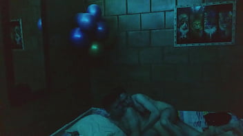 Latina amateur gives a hot blowjob to her friend's big cock